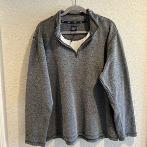 GAP Gray Zip Up Sweater with Comfortable Knit